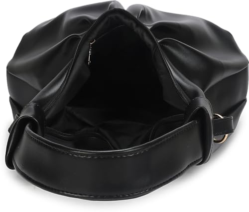 Image of Crossbody Bag for Women, Black Tone Shoulder Handbag for Women, Grain Texture with Inner Padded Pocket Handbag