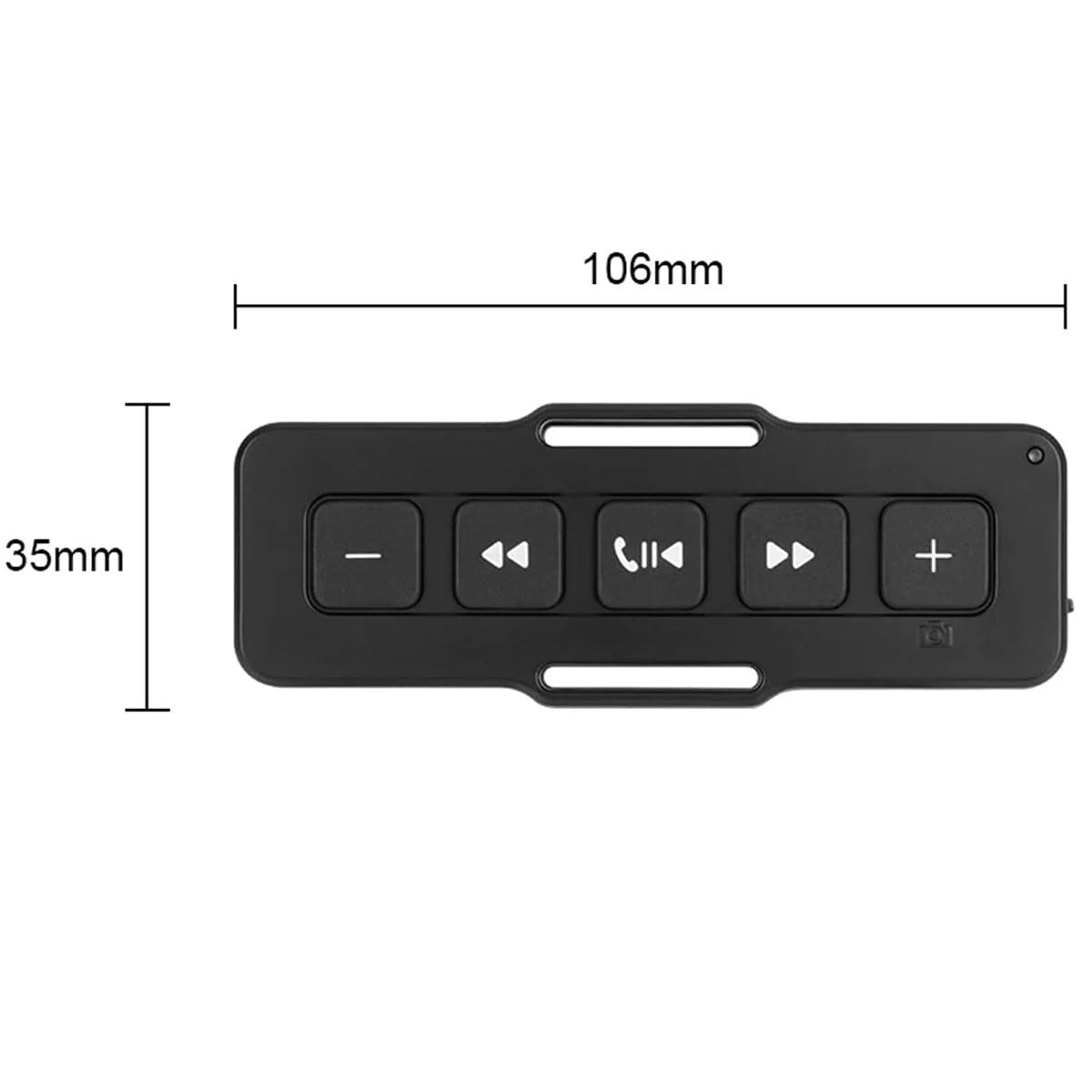 Bouton multimédia de télécommande Bluetooth 5.0 Portable et adhésif avec Bracelet, Contrôleur de téléphone Bluetooth IPX4 imperméable, Réponse aux appels, Musique de contrôle pour Voiture vélo Moto