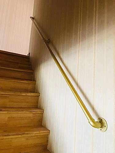 Rampe d'escalier dorée intérieure rampe contre le mur barre d'appui pour escalier - 5