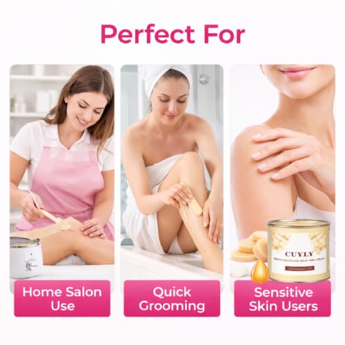Image of Wax Heater Machine Waxing Kit Combo Machine White Chocolate Cream (550 gm) ChocolateWax (550 gm), Strips (70pcs), Spatula(Kinfe),Sponge (Wax, Cram Wax) Waxing For Women
