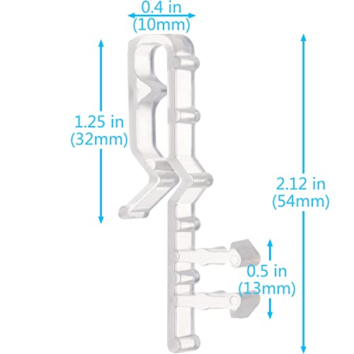 Blind Clips For Valance 2 Inch Hidden Channel Window Valance Clips Clear Plastic Replacement Accessories Parts For Horizontal Wood Blinds (30 Pieces) #TOP6