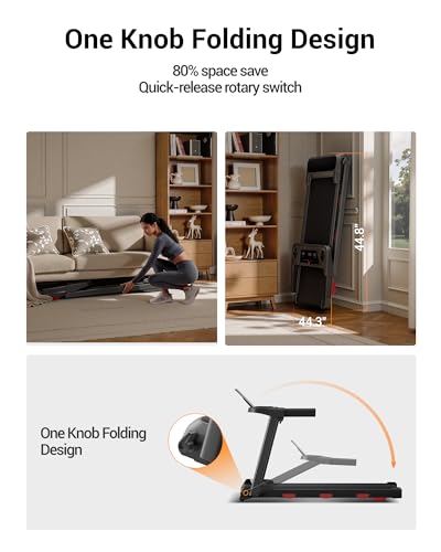 LONTEK 15% Auto Incline Treadmills for Home, 10S Folds Away Portable Treadmill with Led Screen & Handle Bar Up to 300LBS Capacity, 3.0HP 7-Layer Shock-Absorbing Walking Pad Treadmill 0.6-7.2MPH - Image 4