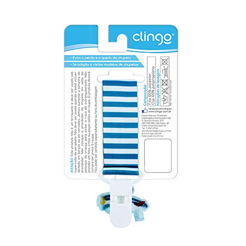 Clingo Prendedor De Chupeta - Avião Azul