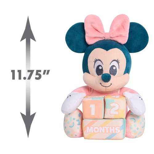 Just Play Disney Baby My First Year Minnie Mouse and Milestone Blocks, 11.75-inch Plush Toy, 4-Pieces, Kids Toys for Ages 0 - image 3