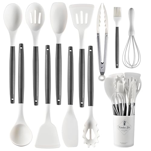 La mejor selección de Utensilios comprados en linea. 50 IMLUCKY Juego de Utensilios de Cocina de Silicona: 11-piezas con Espátula/Cuchara Antiadherente - Accesorios Resistentes al Calor - Regalo para Madres y Amantes de la Cocina...