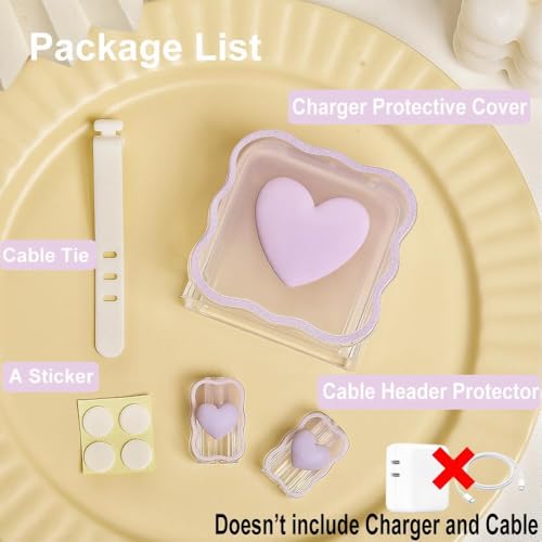 Image of FACTOTECH Case for MacBook & iPad Charger, 29w 30w 35w Charger Case, Travel Cord Organizer, Accessories (for Apple 29w 30w 35w Adapter)-Purple Heart