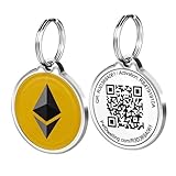 Pet Dwelling Symbols QR Code Pet ID Tag for Dogs & Cats - Easy Scanning, Instant Online Profile Access, Real-Time Scan Location Alerts(Empower-ETH)
