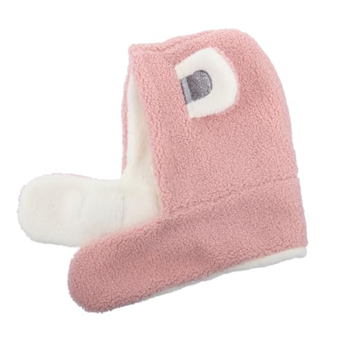 Kisangel 1pc Adorable Plush Scarf for Boys and Girls Warmer Cross Tie Design for and Christmas Soft and Warm for Added Comfort Pink