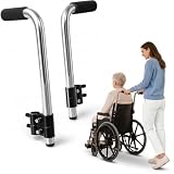 2 Stück Rollstuhl-Schiebegriff-Verlängerung – Gepolsterte Griffverlängerung für Transportstuhl, mit Schnellverschluss, Ergonomisches Design, universelle rutschfeste Schiebehilfe für Senioren & Pflege