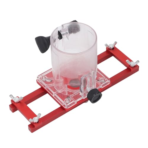 Zunate Wood Trimmer Router Base, 2 in 1 Aluminum Alloy Slotting Bracket for 65mm Machine, Compact Palm Holder for Furniture Chamfering - Self Centering Tool