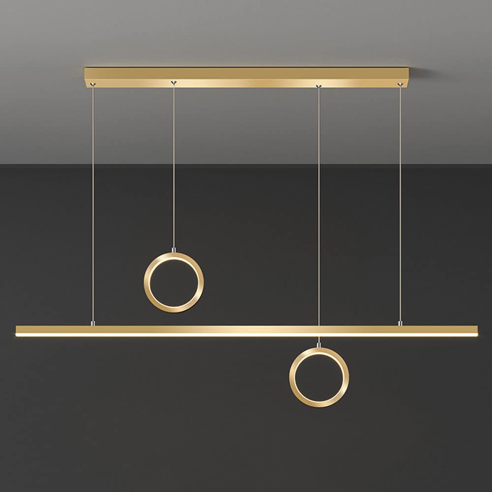 Lampadario Moderno a LED a Striscia Lunga nordica Lampadario 39W Tavolo da Pranzo Bar Apparecchio a soffitto lineare Lampada a Sospensione Lampade a Sospensione a LED dimmerabili, Lampada a