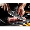 BRODARK Knife Set, Damascus Kitchen Knife Set with Block, 9 Pieces Sharp Professional Japanese Chef Knives with Ergonomic Full-Tang ABS Handle for Home, Restaurant -Christmas Gift, Dark Horse Series