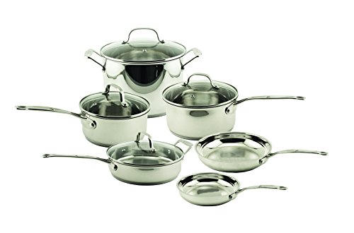 BergHOFF Earthchef Premium Copper-Clad 10-Piece Cookware Set with Glass Lids