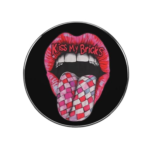 Kiss My Bricks Cute Fridge Magnets 2 Inch Funny Alloy Refrigerator Magnet Decorative for Kitchen Office