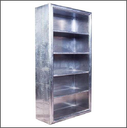 Nautical-Mart Designer Aviator Aluminium Open Bookshelf Home Decor Furiture (Triangular Single Shelving)