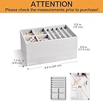 ProCase Stackable Jewelry Organizer Trays for Drawers, Jewelry Drawer Inserts Container Display Case Storage for Earring Necklace Rings Bracelet with Removable Dividers -Grey, 4 Layers - Image 2