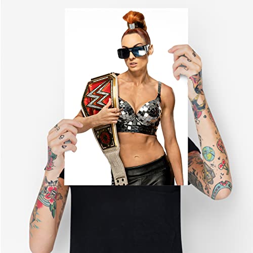 Wrestling Poster, Becky Raw Women's Champ Render, Motivational Wall Art, Wall Art Bedroom Aesthetic, Home Gym Art #TOP1