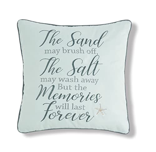 C&F Home "The Sand May Brush Off Cotton Blend Embroidered