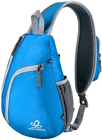Waterfly Sling Shoulder Backpacks Bags Crossbody Rope Triangle Pack Rucksack for Hiking or Multipurpose Daypacks and School Handbag for Man Women Girl