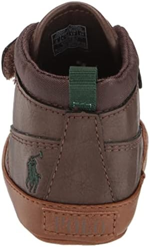 POLO RALPH LAUREN Baby Boys Whitten Ps Sneaker, Chocolate/Gum/Green, 2 Infant US | Image 2