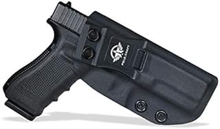 POLE.CRAFT Glock 17 Holster, Kydex IWB Holster for Glock 17 / Glock 22 / Glock 31 Concealed Carry - Inside Waistband Carry Concealed Holster Glock 17 Pistol Case Guns Accessories (Black, Right Hand)