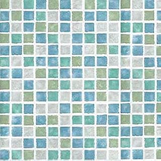 Itsy Bitsy Mini - Blue Mosaic Tile - Dollhouse Wallpaper 1:12 Scale - Peel and Stick 12 inches x 18 inches Self-Adhesive