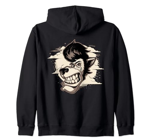 Sudaderas Rockabilly Hombre Mujer Ropa Retro Rock and Roll Sudadera con Capucha