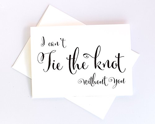 8 ct I Can't Tie The Knot Without You Wedding Day Cards Thank You Cards, Will You Be My Bridesmaid Cards (WB040-CN)