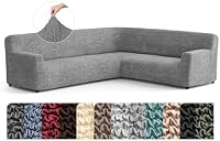 Paulato BY Ga.I.Co. Stretch Corner Sectional Couch Covers – Corner Sofa Cover – Elastic L Shape Sofa Slipcover - Sectional SlipсOvers - Washable Furniture Protector - Mango (135”-198” Wide)