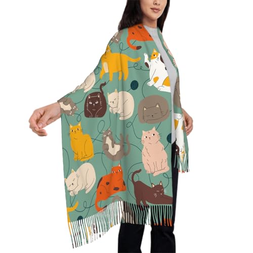 IBILIU Oversize Scarf for Women Flying Storks Wild Birds Cranes Scarf Tassel Scarves Fall Winter Shawl Wraps4