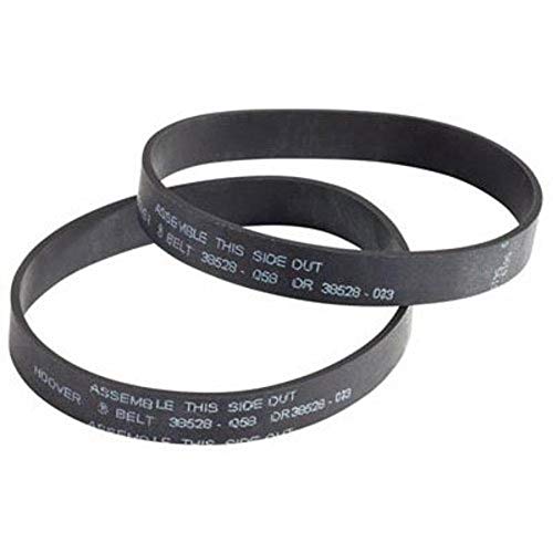 Hoover T-Series Flat Stretch Vacuum Belt, Pack of 2, Black, AH20080, Belt Replacement for Use in Hoover Vacuum Cleaner Models