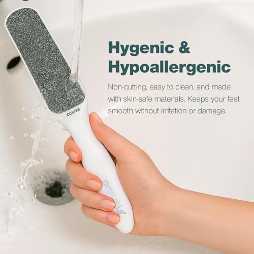 Image of Probelle Double Sided Multidirectional Nickel Foot File Callus Remover - Immediately Reduces calluses and Corns to Powder for Instant Results, Safe Tool (White)