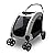 Petbobi 4 Wheel Dog Stroller for Large or 2 Dogs for Jogger Wagon Foldable Travel Carriage, Breathable Pet Expedition Gear Cart with Storage Space Pet Can Easily Walk in/Out Up to 120 lbs