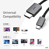 uni USB C to HDMI Cable, [4K, High-Speed] USB Type-C to HDMI for Home Office, [Thunderbolt 3/4 Compatible] for iPhone 17/16/15, MacBook Pro/Air, iPad Pro/Air, iMac, S23, XPS 17 etc.-1.8m - Image 8