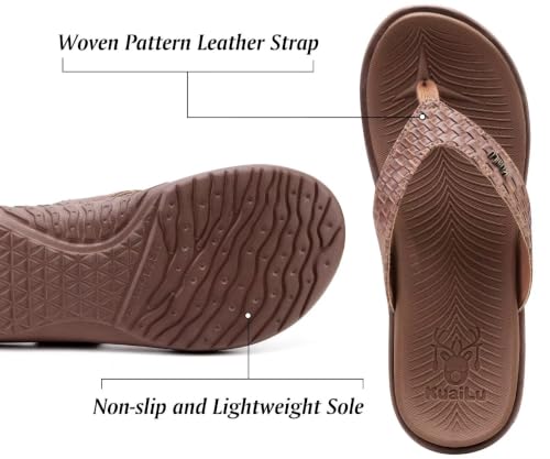 Image of KuaiLu Womens Flip Flops Arch Support Yoga Mat Cushioned Thong Sandals