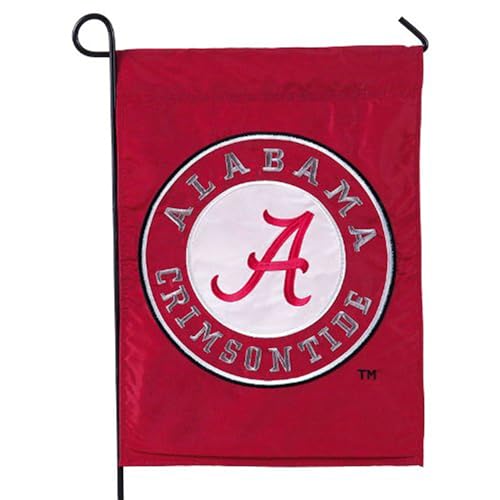 Team Sports America NCAA University of Alabama Crimson Tide Garden Flag | Officially Licensed Sports Flags For Outside 12x18 Double Sided | Small House Flags Decor for Football Fans