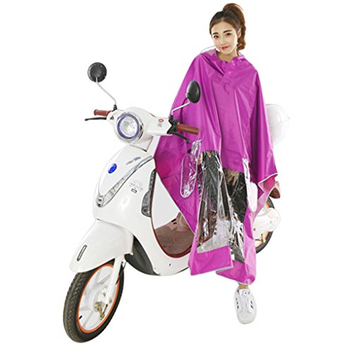 Rain Cape Mobility Scooter Cover Rain Poncho Bike Hooded Raincoat with Reflector Strips Brim Rain Cover Protector Jacket Rain Slicker for Electric Motorcycle Bicycle Cycle Cycling Unisex