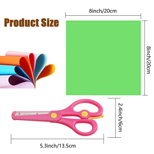 Origami Paper Large 100 Sheets 10 Colors 8 Inch/ 20X20Cm Large Origami Paper Square Double Sided Colored Paper Easy Fold Paper For Arts And Crafts Projects #TOP1