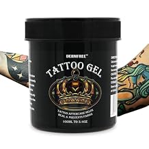 Tattoo Aftercare Gel 3.4 oz 100 mL Lightweight Tattoo Care for Before, During & After, Moisturizing & Soothing Gel to Help Maintain Vibrant Tattoo Appearance, Non-Greasy