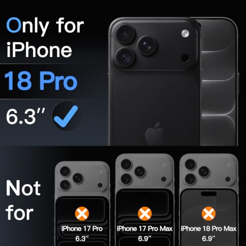 Image of JETech for iPhone 18 Pro Camera Lens Protector Guard & Leather Magnetic Cover Case Bundle