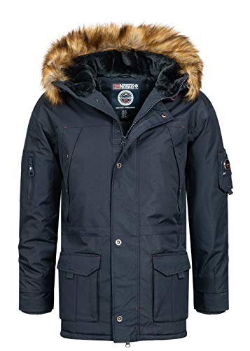 Geographical Norway Herren Abiosaure Men 003 + Bs 2 Parka (Marineblau, M)