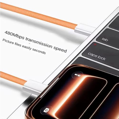 Image of USB Type C Cable 3 A 1 m Nylon Braided 3FT 60W PD Type C to Type C Port USB Universal Fast Charging (Compatible with Iphone 15 /16 /17 Pro /Pro max /17 Air / 16e /15 /16 plus, & all compatible devices