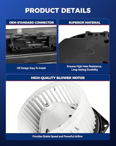 Image of KAX 700193 AC Blower Motor for Infiniti EX35 EX37 FX35 FX37 FX45 FX50 G25 G35 G37 JX35 M35 M45 Q40 Q45 Q50 Q60 QX50 QX60 QX70,Nissan 350Z 370Z Altima GT-R Maxima Murano Pathfinder Quest