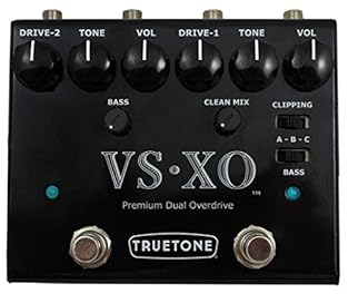 The Truetone V3XO is the perfect overdrive pedal for serious tone tweakers and live performers. Two independent channels let you dial in separate tones/gain stages and stack them in any order you like. Features drive, tone, and volume controls for ea...