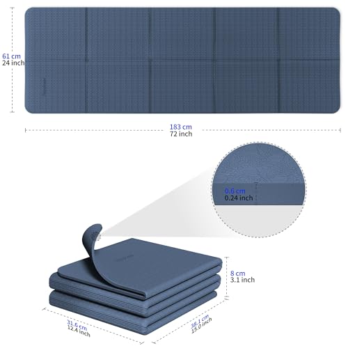 READAEER ヨガマット 折り畳み式 183×61×6mm