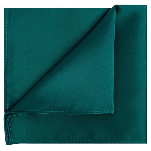 Image of KissTies 6PCS Satin Pocket Square Plain Color Handkerchief Gift Set