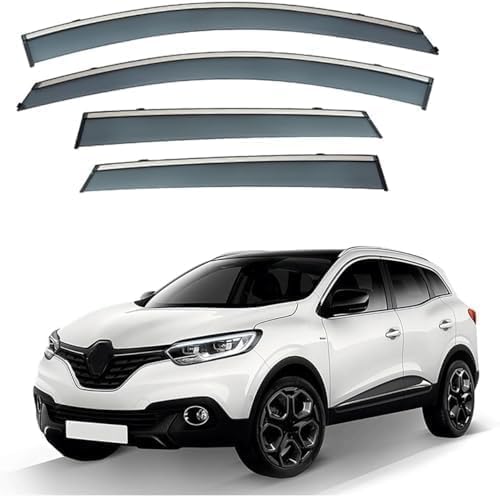 PANXUC Car Wind Deflectors for Kadjar MK1 2016-2023, Side Window Wind Rain Deflector Window Visor Sun Rain Guard Smoke Guards