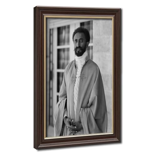 Toile Haile Selassie de qualite superieure avec cadre a suspendre salon