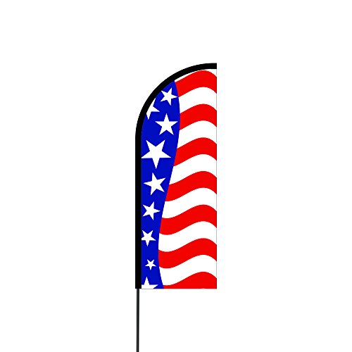 The Curbie America Feather Flag Flex Banner Carbon Composite Pole Kit, 11' (A9-C34V-5TMB)
