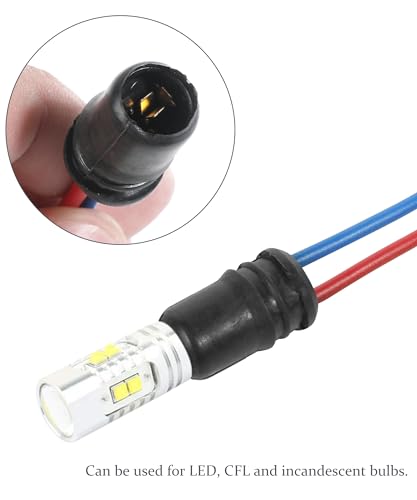 VARGTR 4PCS T10 Socket,Car Light Socket,T10 Bulbs Sockets Pre-Wired Harness Connector,Car Accessories Light Bulb Socket Holder,T10 Bulb Connector Extension Socket Holder for Car Truck MotorBike Boat